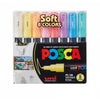 Uni POSCA Marker Pen PC-1M Extra Fine Set of 8 Soft Colours