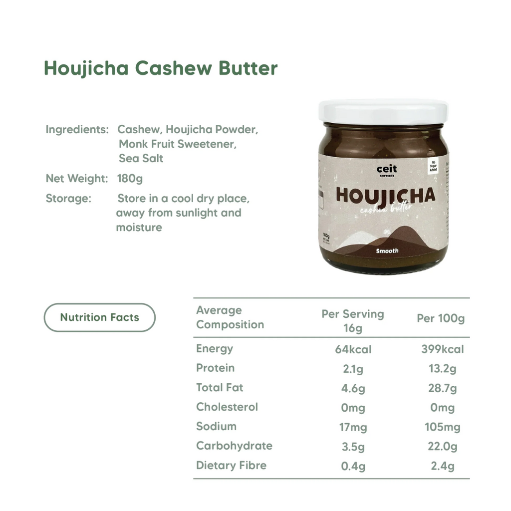 Ceit Spreads Houjicha Cashew Butter 180G