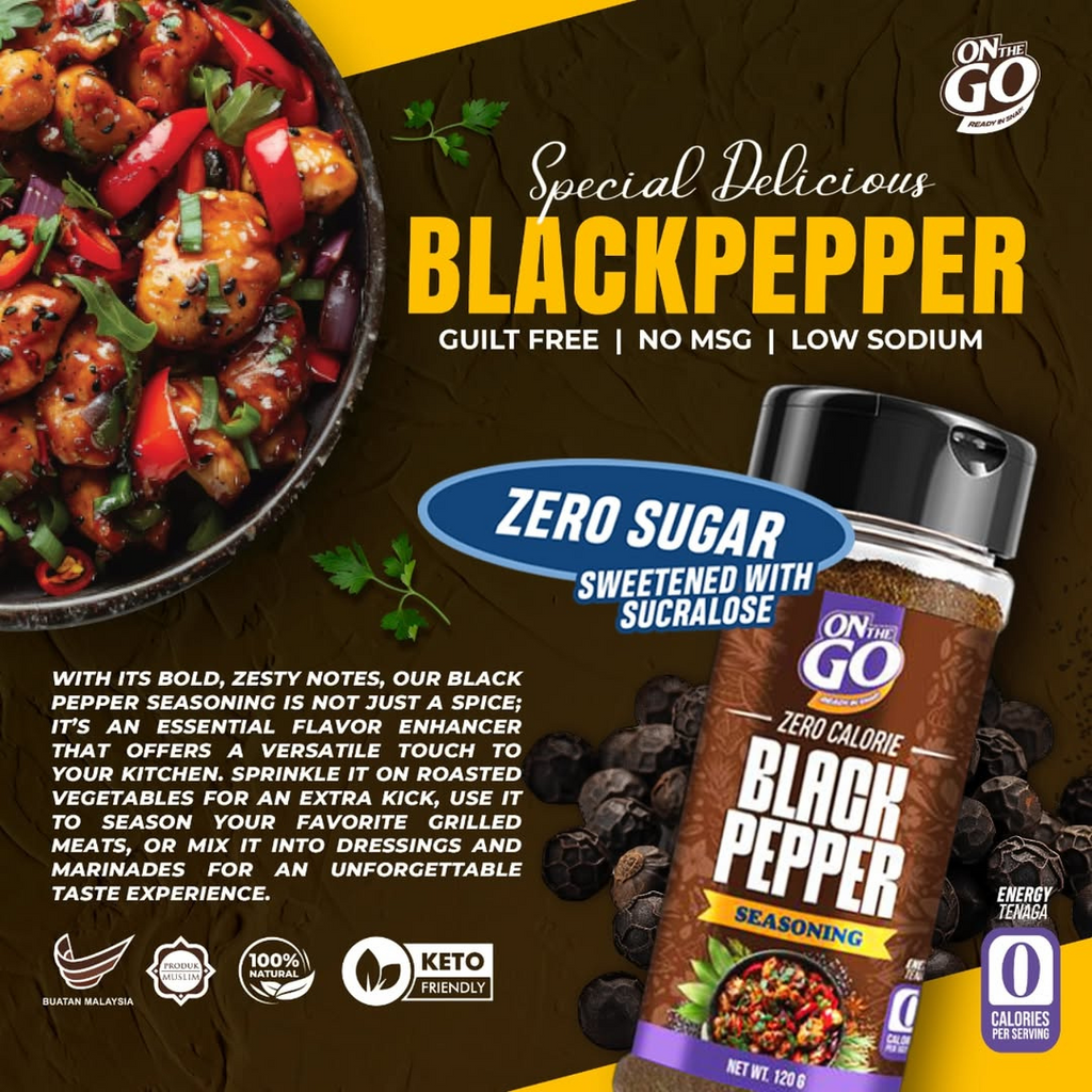 ONTHEGO Black Pepper Seasoning 120g