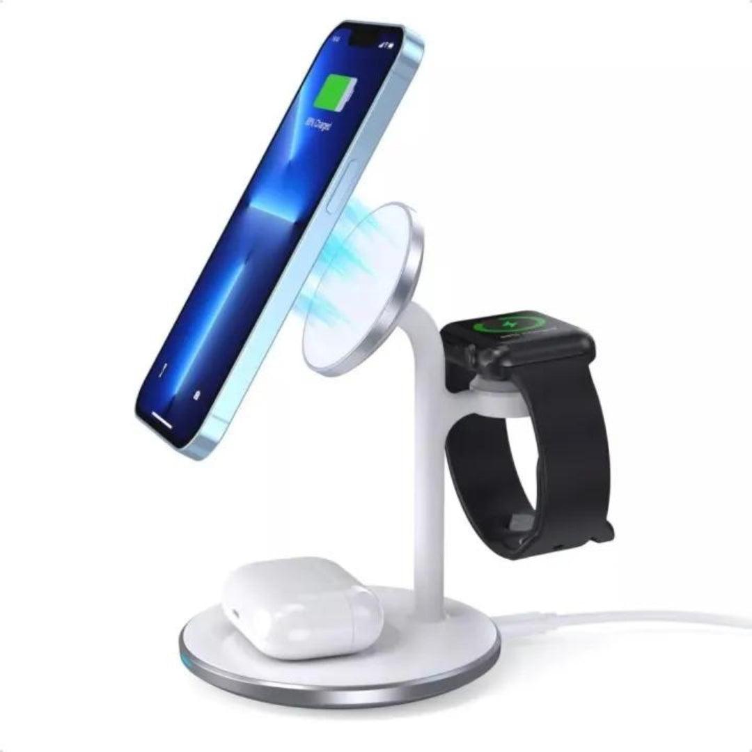 CHOETECH T585-F 3-in-1 15W Magnetic Wireless Charging Stand (Magleap Duo) - Kedaiku