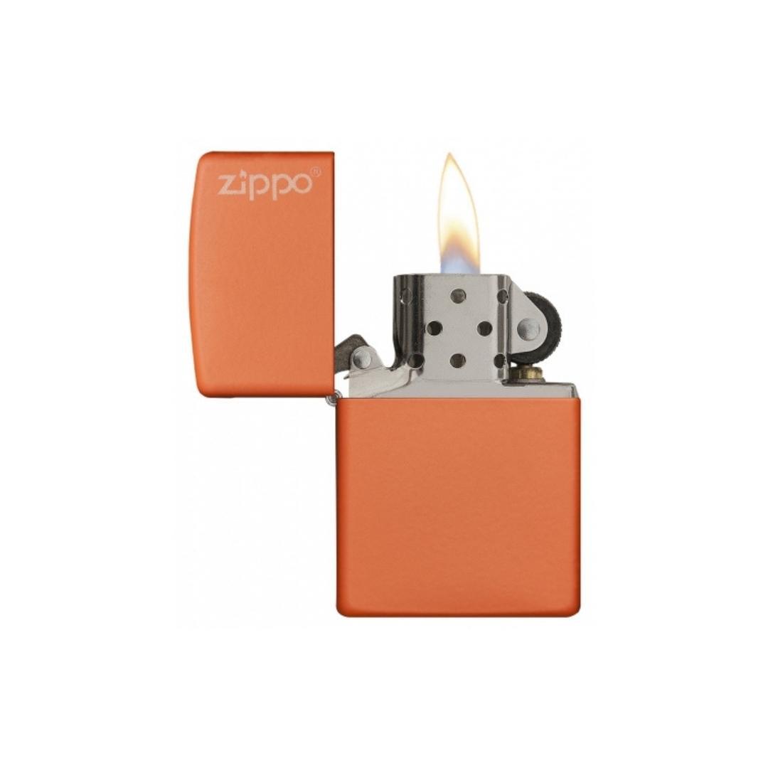 ZIPPO Orange Matte with Zippo Logo (231ZL) - Kedaiku