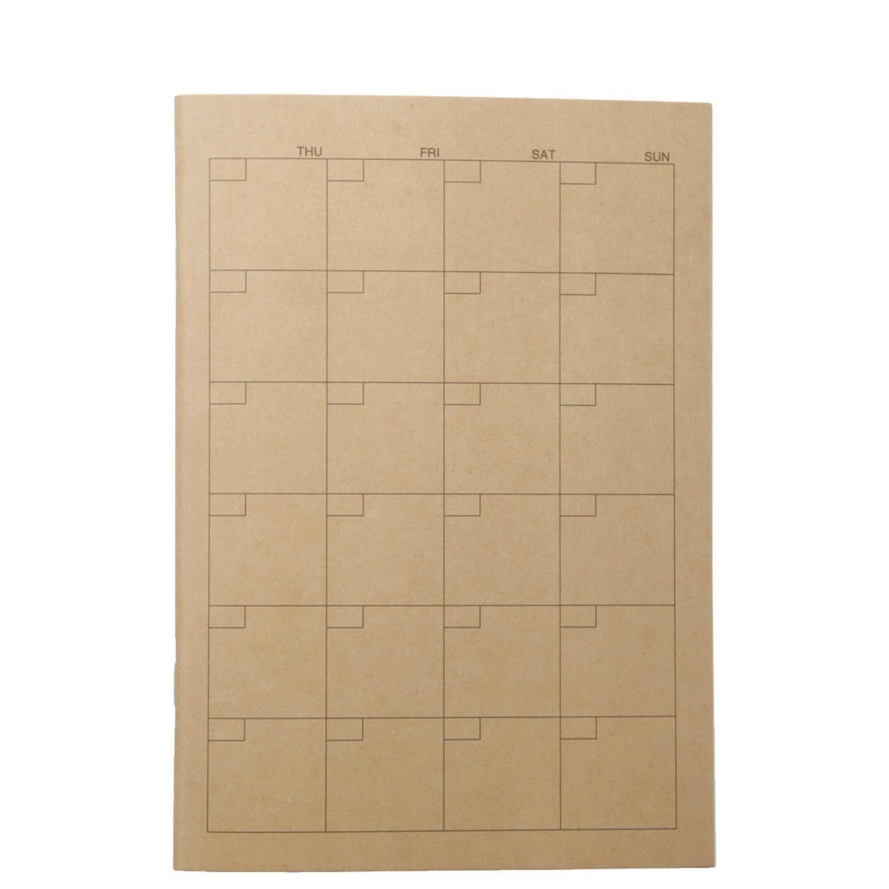 A5 SCHEDULE Monthly Weekly Notebook-Muji-monthly weekly,muji,notepad,planting tree,schedule,Stationery
