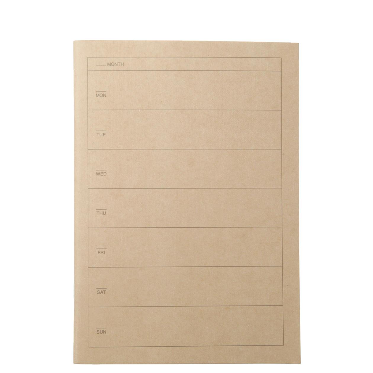 A5 SCHEDULE Weekly Notebook-Muji-monthly weekly,muji,notepad,planting tree,schedule,Stationery