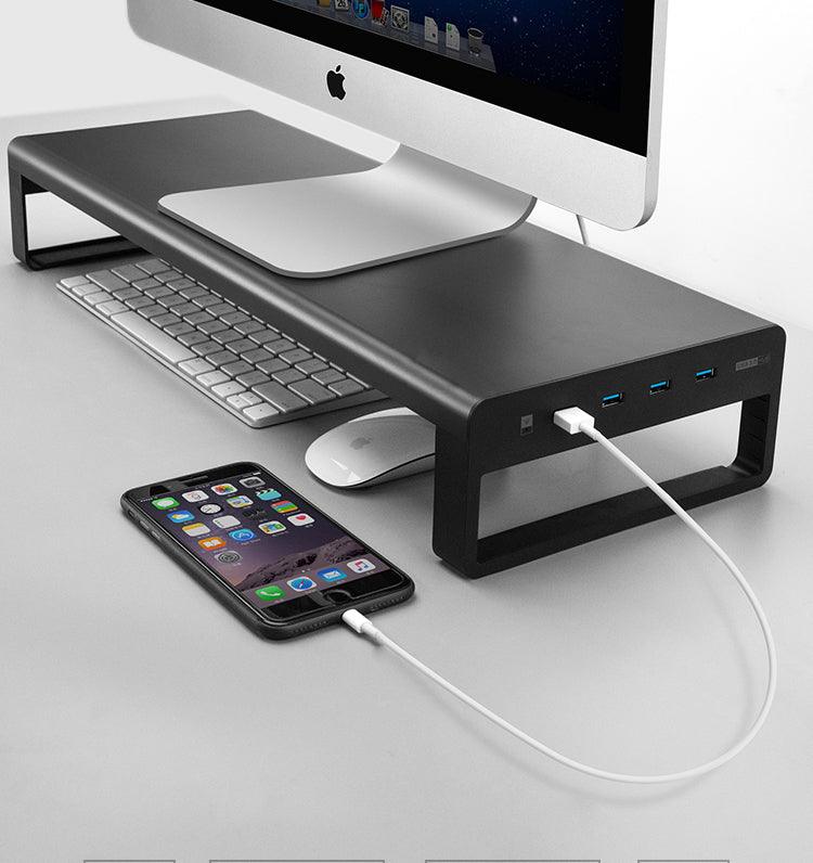 BRU MONITOR STAND W 8USB-BRU-BRU GADGET,MONITOR STAND,USB