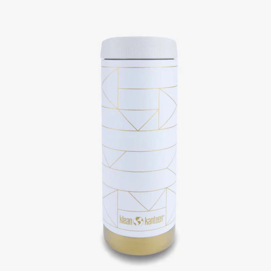 Klean Kanteen TKwide 16oz w/Cafe Cap - Geometric Gold - Kedaiku